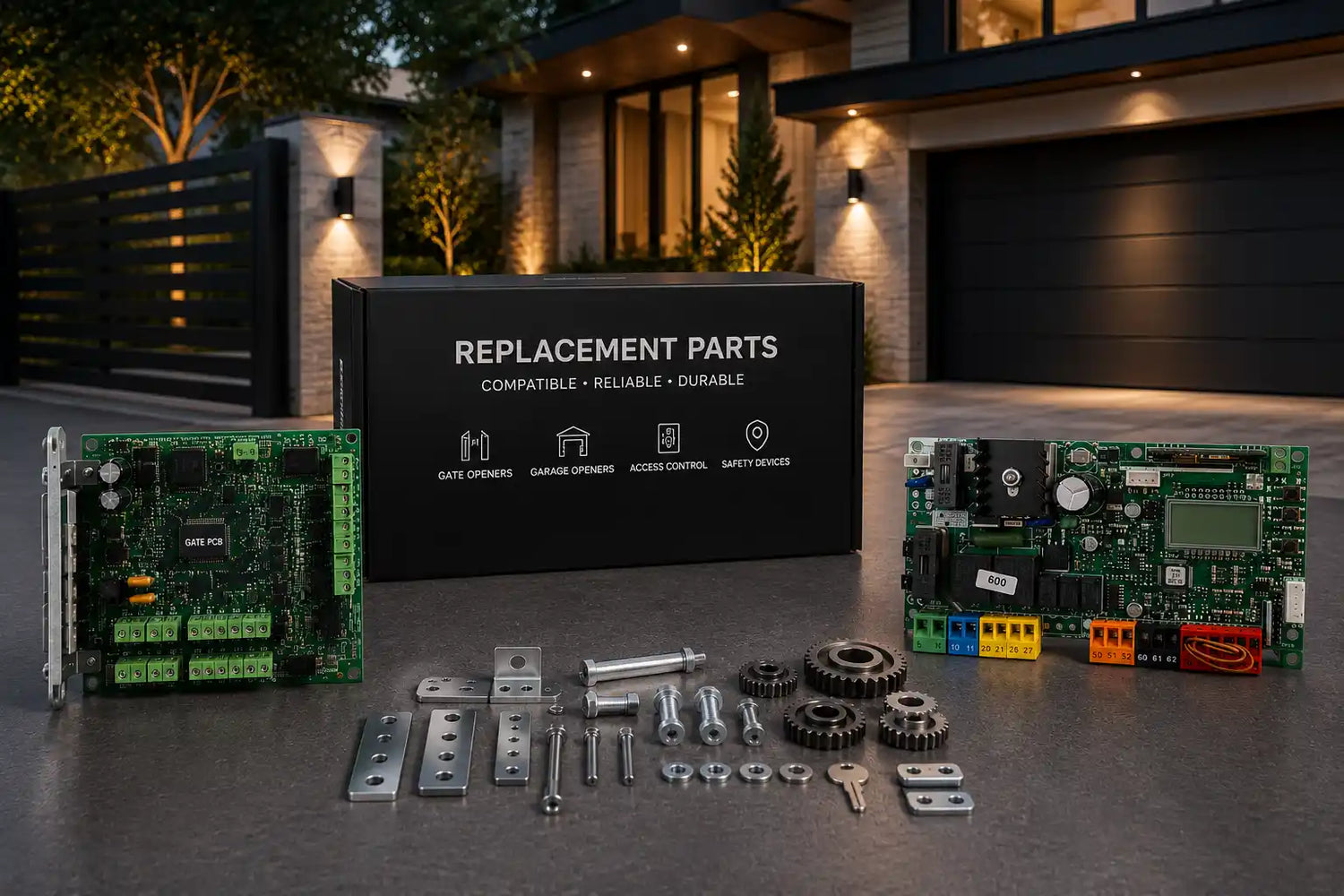 Techlune spare parts for garage door openers and automatic gate motors